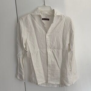 Kids White Button Down Shirt
